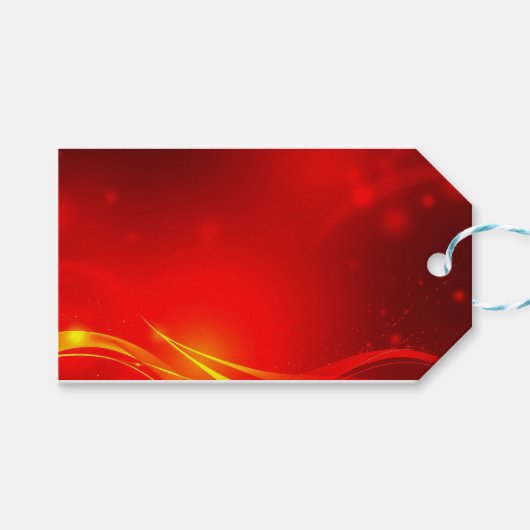 Rotes Abstrakt Geschenkanhänger (Vorderseite (Horizontal))