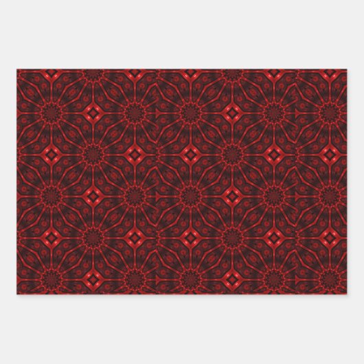 Rotes Abstrakt  Geschenkpapier Set (Vorderseite)