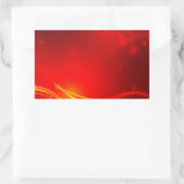 Rotes Abstrakt Rechteckiger Aufkleber (Tasche)
