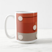Rotes abstraktes Design mit geometrischen Formen Kaffeetasse (Links)
