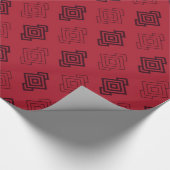 Rotes abstraktes geometrisches Muster des Chic Geschenkpapier (Ecke)