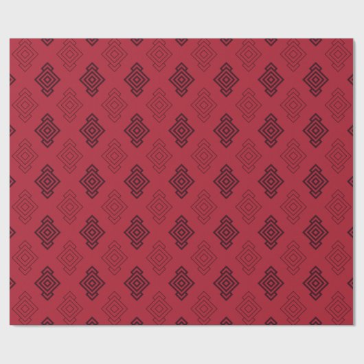 Rotes abstraktes geometrisches Muster des Chic Geschenkpapier (Flach)