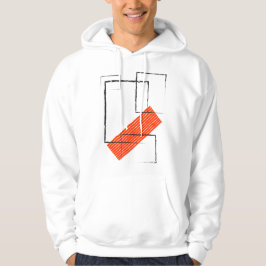 Rotes abstraktes geometrisches Streetwear Kapuzenp Hoodie