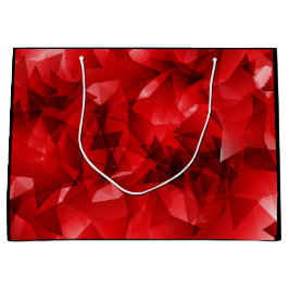 Rotes abstraktes Kristall-Geburtstags-Custom-Text Große Geschenktüte