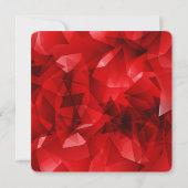 Rotes abstraktes Kristalldesign Geburtstag Benutze (Rückseite)