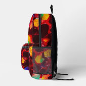Rotes abstraktes Mosaikbild glänzender Glitzer Bedruckter Rucksack (Rechts)