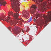 Rotes abstraktes Mosaikbild glänzender Glitzer Seidenpapier (Ausschnitt)