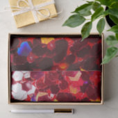 Rotes abstraktes Mosaikbild glänzender Glitzer Seidenpapier (Geschenk)