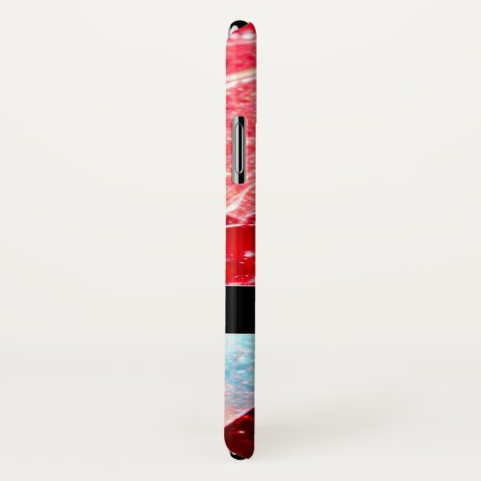 Rotes abstraktes Mosaikmuster Glitzer-Muster Monog Case-Mate iPhone Hülle (Hinten/Rechts)