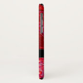 Rotes abstraktes Mosaikmuster Glitzer-Muster Monog Case-Mate iPhone Hülle (Hinten/Links)