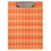 Rotes abstraktes Zickzacktextilmuster Klemmbrett (Vorderseite)