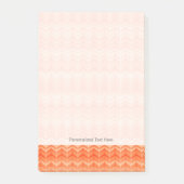 Rotes abstraktes Zickzacktextilmuster Post-it Klebezettel (Vorderseite)