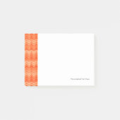 Rotes abstraktes Zickzacktextilmuster Post-it Klebezettel (Vorderseite)