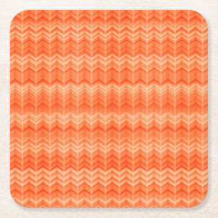 Rotes abstraktes Zickzacktextilmuster Rechteckiger Pappuntersetzer