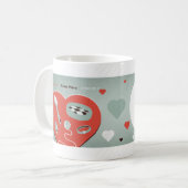 "Rotes Abzeichen des Kätzchens" Kaffeetasse (Vorderseite Links)