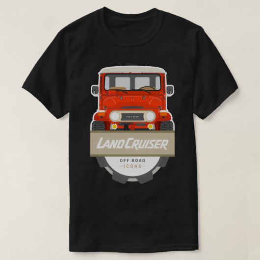 Rotes Abzeichen FJ40 T-Shirt (Design vorne)