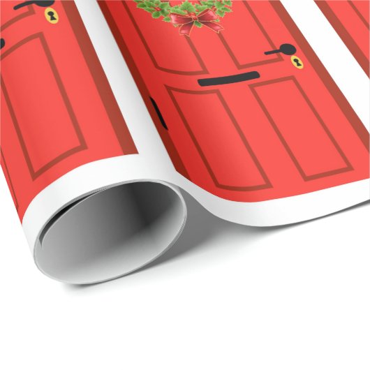 rotes Abziehpapier Geschenkpapier (Rolleneckpunkt)