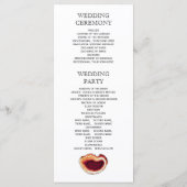 Rotes Achat-Scheibe, Geode moderne Herbst-Hochzeit Programm (Rückseite)