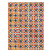 Rotes achteckiges Muster Barcelona-Fliese Tischdecke (Vorderseite)