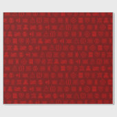 Rotes Adinkra-Symbol Geschenkpapier (Flach)
