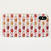 Rotes Affe-Muster Case-Mate iPhone Hülle (Rückseite (Horizontal))