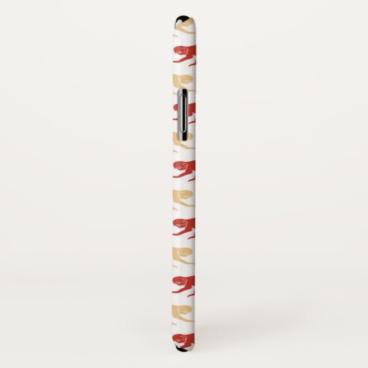 Rotes Affe-Muster Case-Mate iPhone Hülle (Hinten/Rechts)