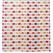 Rotes Affe-Muster Duschvorhang (Vorderseite)