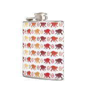 Rotes Affe-Muster Flachmann (Links)