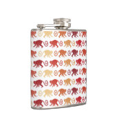 Rotes Affe-Muster Flachmann (Rechts)