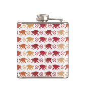 Rotes Affe-Muster Flachmann (Rückseite)