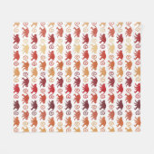 Rotes Affe-Muster Fleecedecke (Vorderseite (Horizontal))