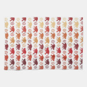 Rotes Affe-Muster Geschirrtuch (Horizontal)