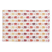 Rotes Affe-Muster Kissenbezug (Rückseite-Links)