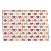 Rotes Affe-Muster Kissenbezug (Rückseite-Rechts)