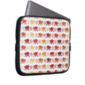 Rotes Affe-Muster Laptopschutzhülle (Vorne Rechts)