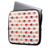 Rotes Affe-Muster Laptopschutzhülle (Vorderseite Links)