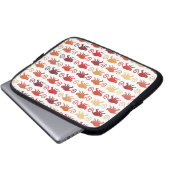 Rotes Affe-Muster Laptopschutzhülle (Vorne Knopf)