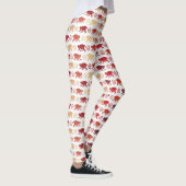 Rotes Affe-Muster Leggings (Rechts)
