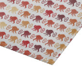 Rotes Affe-Muster Schneidebrett (Ecke)