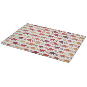 Rotes Affe-Muster Schneidebrett (Ecke)