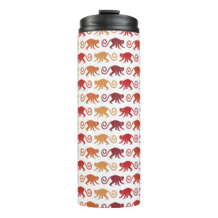 Rotes Affe-Muster Thermosbecher