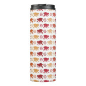 Rotes Affe-Muster Thermosbecher (Rückseite)