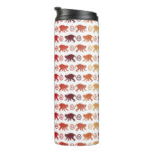 Rotes Affe-Muster Thermosbecher (Nach rechts gedreht)