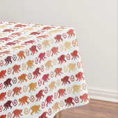 Rotes Affe-Muster Tischdecke (Beispiel)