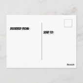 rotes afghanisches Hund in der alten Stadt Postkarte (Rückseite)