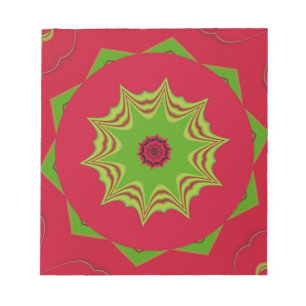 rotes afrikanisches ethnisches Stammesmuster Notizblock