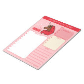 Rotes Afro Einhorn Notizblock (angewinkelt)