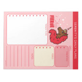 Rotes Afro Einhorn Notizblock (Vorderseite)