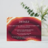 Rotes Agaate Scheiben Eode Details einfügen Karte (Stehend Vorderseite)