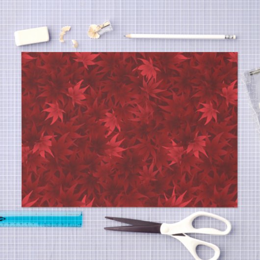 Rotes Ahorn-Blätter Seidenpapier (Handwerk)